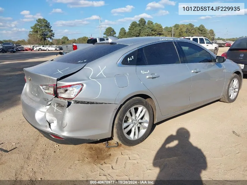 2018 Chevrolet Malibu Lt VIN: 1G1ZD5ST4JF229935 Lot: 40670977