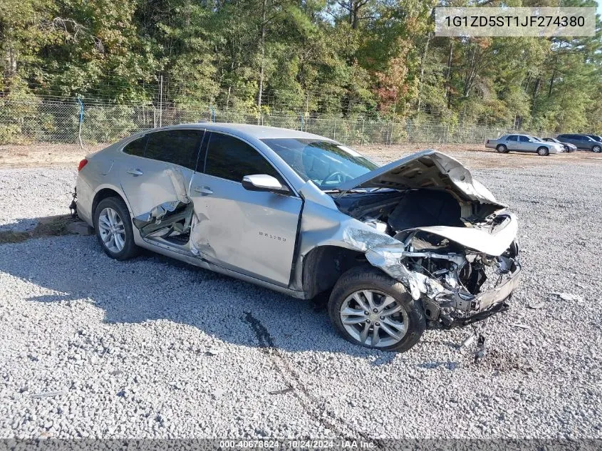 1G1ZD5ST1JF274380 2018 Chevrolet Malibu Lt