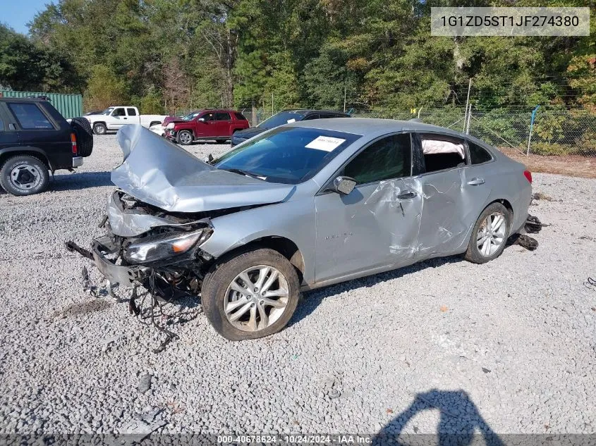 1G1ZD5ST1JF274380 2018 Chevrolet Malibu Lt