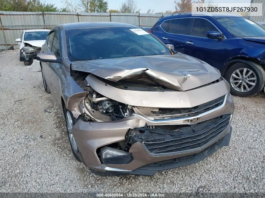 2018 Chevrolet Malibu Lt VIN: 1G1ZD5ST8JF267930 Lot: 40680854