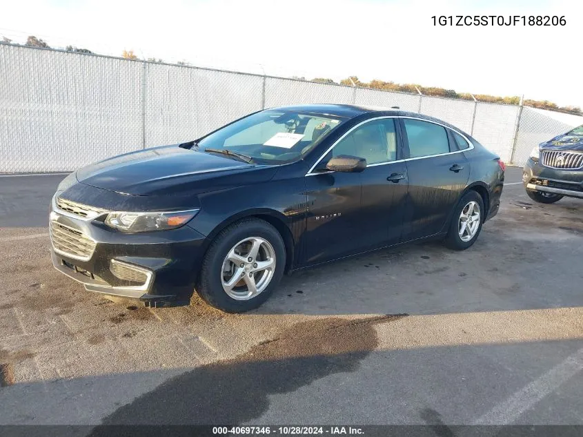 2018 Chevrolet Malibu 1Fl VIN: 1G1ZC5ST0JF188206 Lot: 40697346