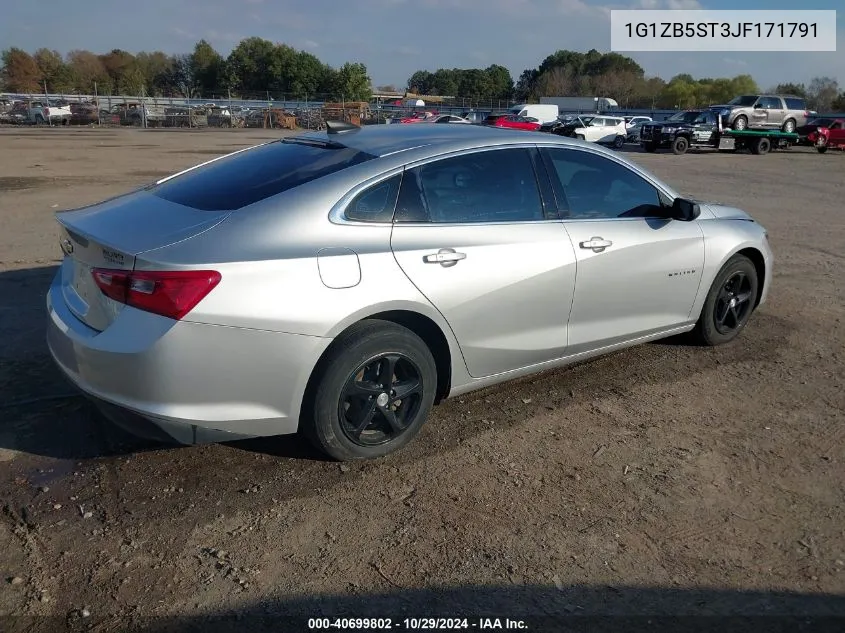 2018 Chevrolet Malibu 1Ls VIN: 1G1ZB5ST3JF171791 Lot: 40699802