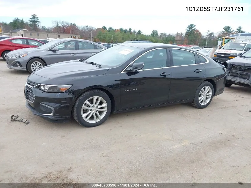 2018 Chevrolet Malibu Lt VIN: 1G1ZD5ST7JF231761 Lot: 40703598