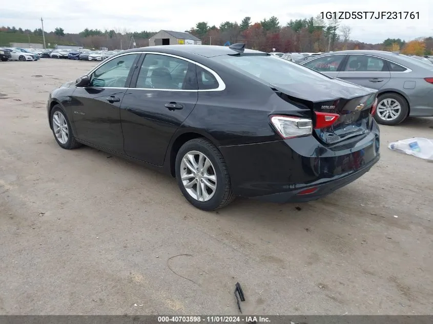 2018 Chevrolet Malibu Lt VIN: 1G1ZD5ST7JF231761 Lot: 40703598