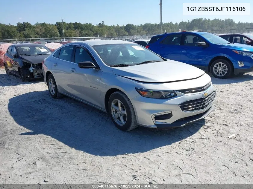 2018 Chevrolet Malibu 1Ls VIN: 1G1ZB5ST6JF116106 Lot: 40715676