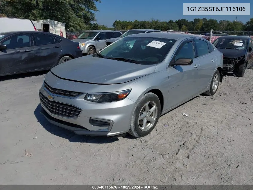 2018 Chevrolet Malibu 1Ls VIN: 1G1ZB5ST6JF116106 Lot: 40715676