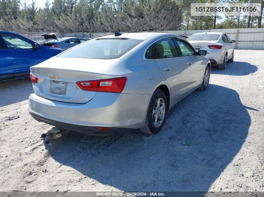 2018 Chevrolet Malibu 1Ls VIN: 1G1ZB5ST6JF116106 Lot: 40715676