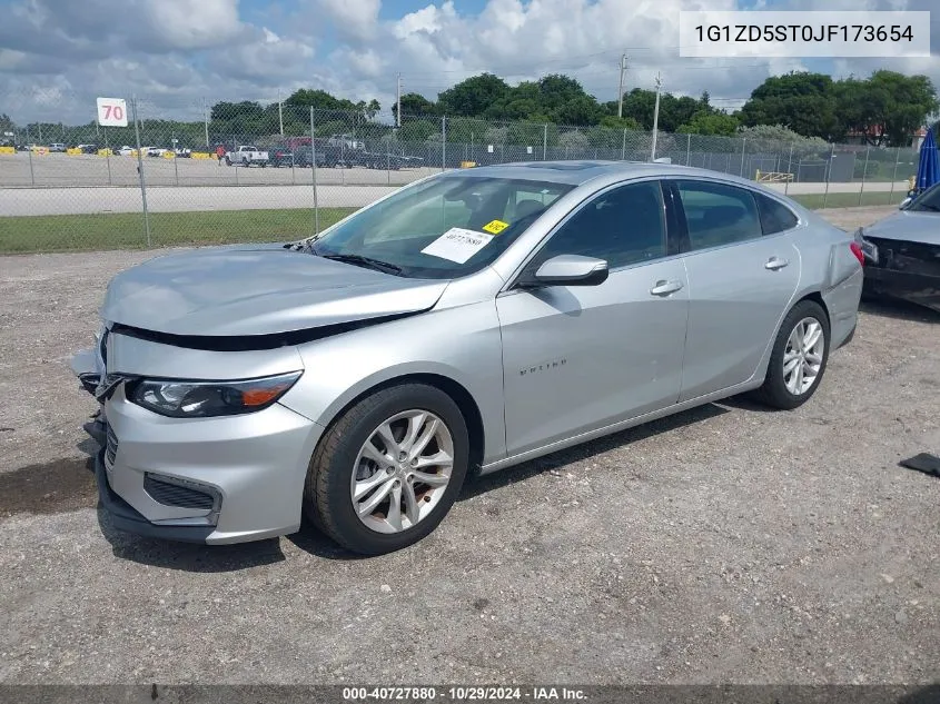 2018 Chevrolet Malibu Lt VIN: 1G1ZD5ST0JF173654 Lot: 40727880