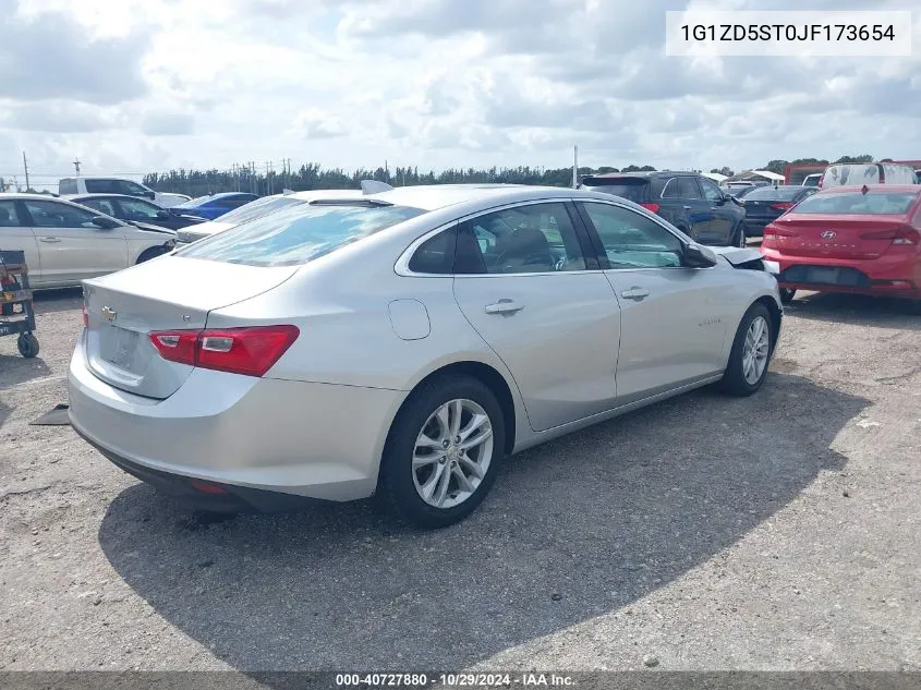 2018 Chevrolet Malibu Lt VIN: 1G1ZD5ST0JF173654 Lot: 40727880