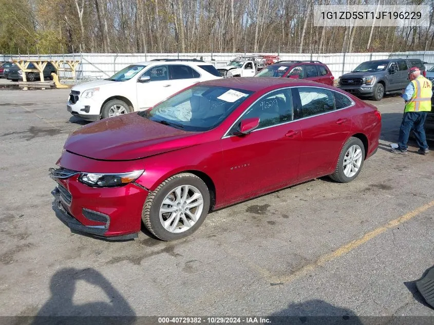 2018 Chevrolet Malibu Lt VIN: 1G1ZD5ST1JF196229 Lot: 40729382