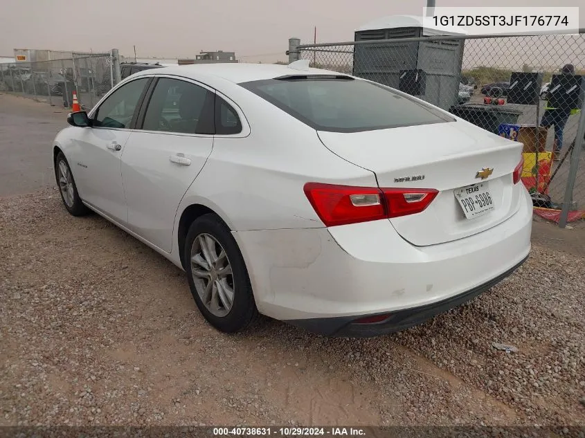 2018 Chevrolet Malibu Lt VIN: 1G1ZD5ST3JF176774 Lot: 40738631