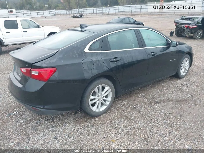 2018 Chevrolet Malibu Lt VIN: 1G1ZD5STXJF153511 Lot: 40739242