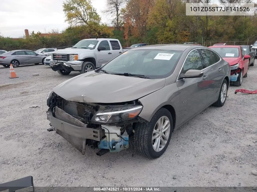 2018 Chevrolet Malibu Lt VIN: 1G1ZD5ST7JF141526 Lot: 40742521