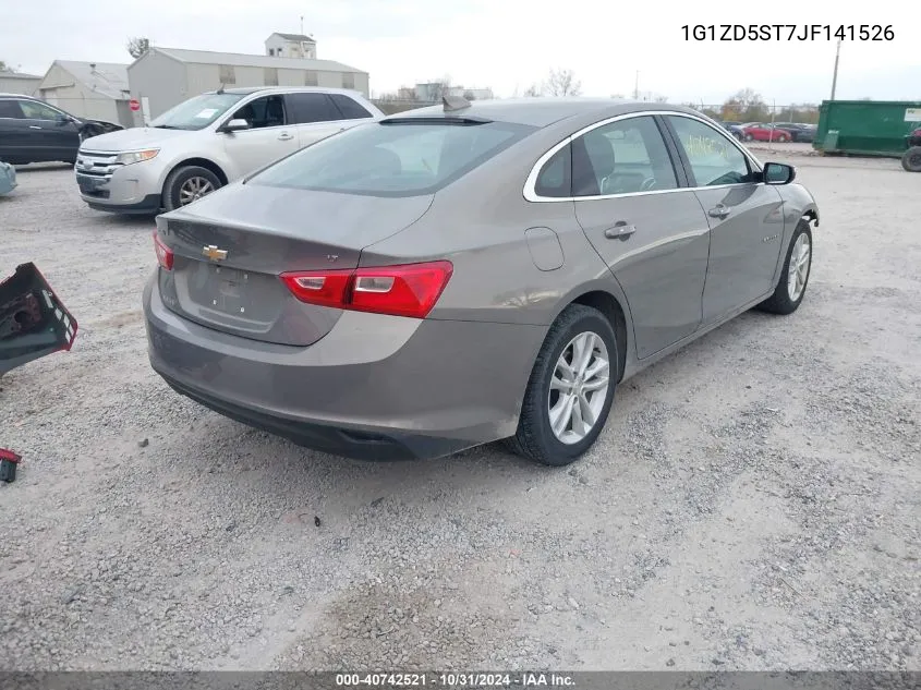 2018 Chevrolet Malibu Lt VIN: 1G1ZD5ST7JF141526 Lot: 40742521