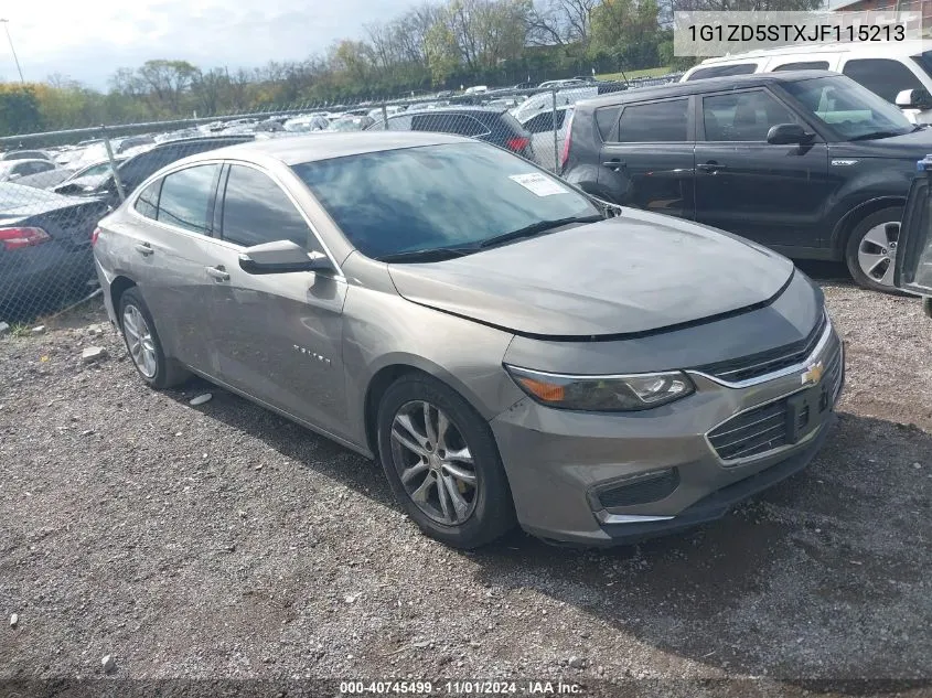 2018 Chevrolet Malibu Lt VIN: 1G1ZD5STXJF115213 Lot: 40745499