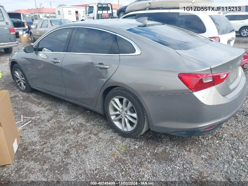 2018 Chevrolet Malibu Lt VIN: 1G1ZD5STXJF115213 Lot: 40745499