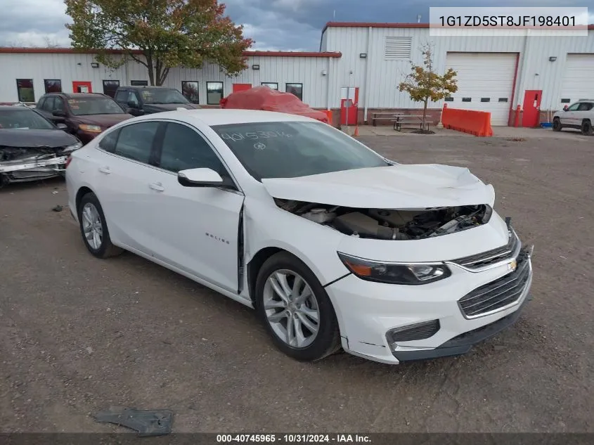 2018 Chevrolet Malibu Lt VIN: 1G1ZD5ST8JF198401 Lot: 40745965