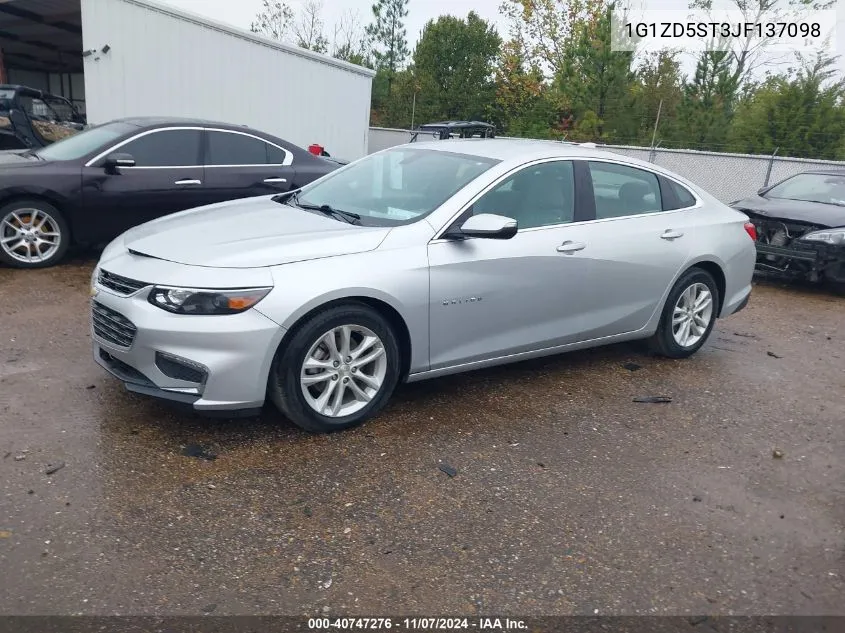 2018 Chevrolet Malibu Lt VIN: 1G1ZD5ST3JF137098 Lot: 40747276