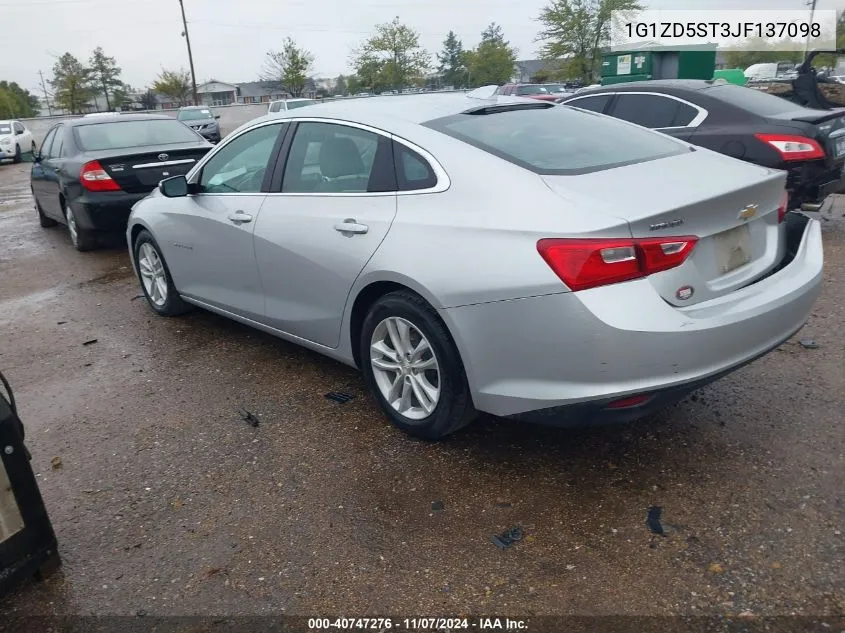 2018 Chevrolet Malibu Lt VIN: 1G1ZD5ST3JF137098 Lot: 40747276