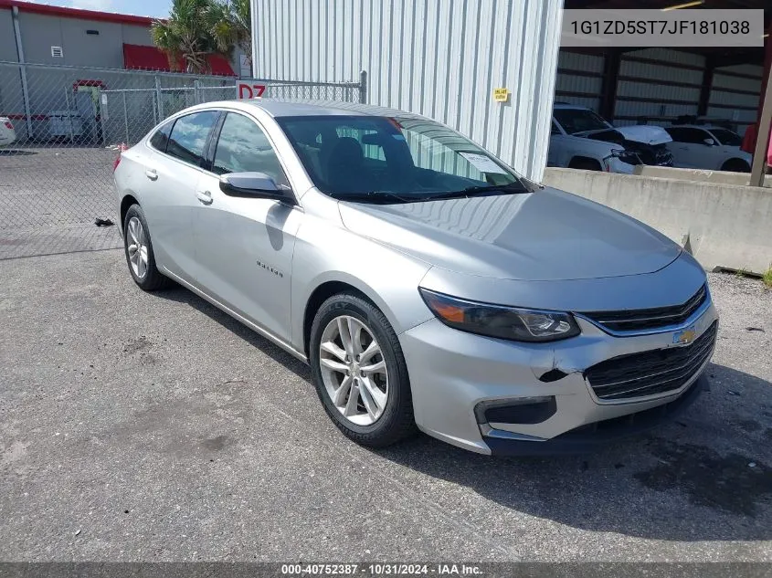 2018 Chevrolet Malibu Lt VIN: 1G1ZD5ST7JF181038 Lot: 40752387