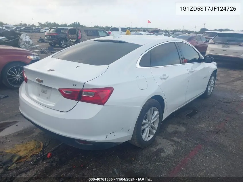 2018 Chevrolet Malibu Lt VIN: 1G1ZD5ST7JF124726 Lot: 40761335