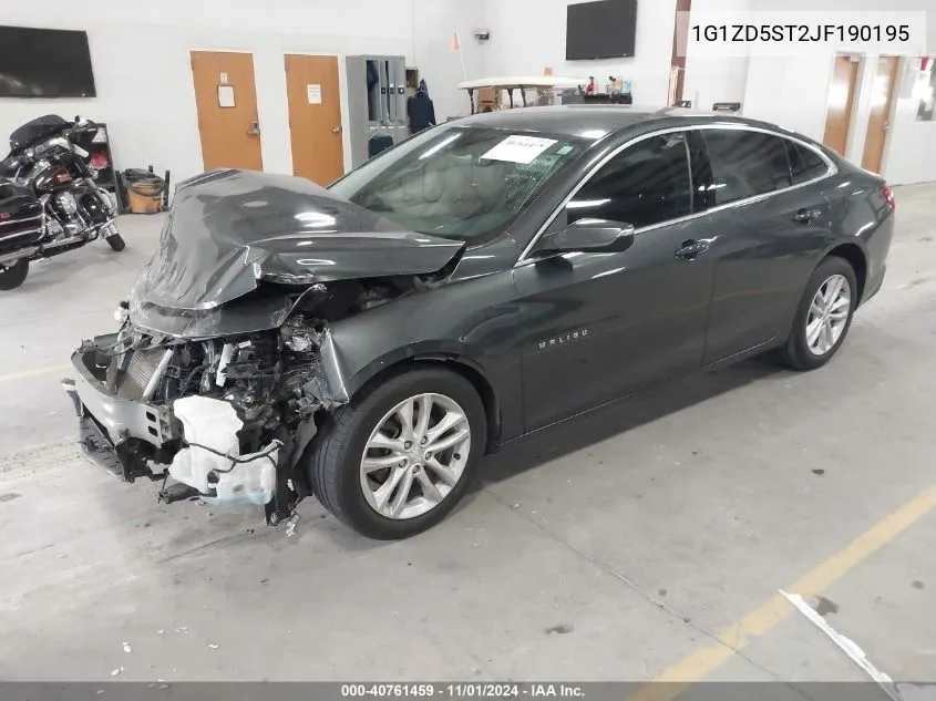 2018 Chevrolet Malibu Lt VIN: 1G1ZD5ST2JF190195 Lot: 40761459