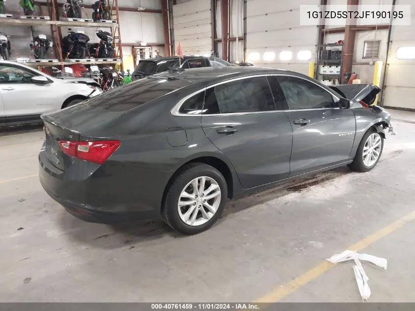 2018 Chevrolet Malibu Lt VIN: 1G1ZD5ST2JF190195 Lot: 40761459