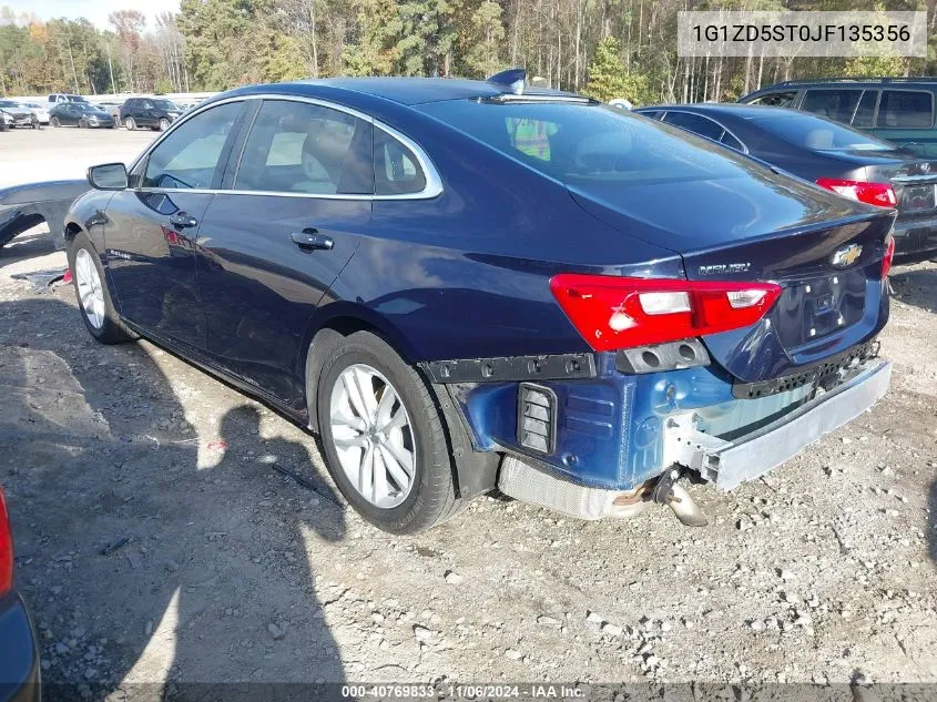 2018 Chevrolet Malibu Lt VIN: 1G1ZD5ST0JF135356 Lot: 40769833