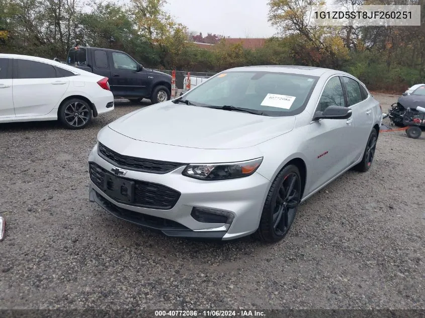 2018 Chevrolet Malibu Lt VIN: 1G1ZD5ST8JF260251 Lot: 40772086