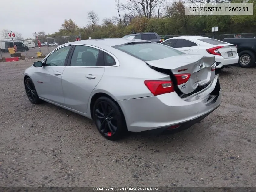 2018 Chevrolet Malibu Lt VIN: 1G1ZD5ST8JF260251 Lot: 40772086