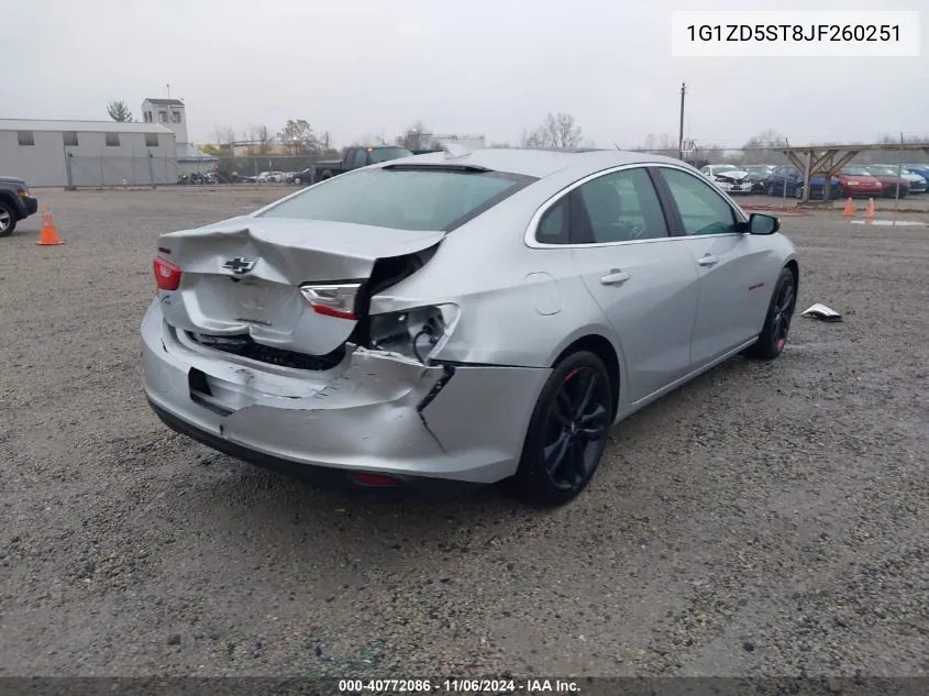 2018 Chevrolet Malibu Lt VIN: 1G1ZD5ST8JF260251 Lot: 40772086