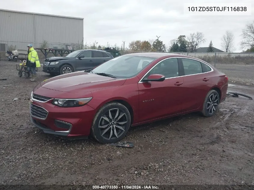 2018 Chevrolet Malibu Lt VIN: 1G1ZD5ST0JF116838 Lot: 40773350