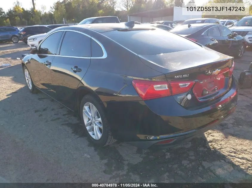 2018 Chevrolet Malibu Lt VIN: 1G1ZD5ST3JF147243 Lot: 40784978