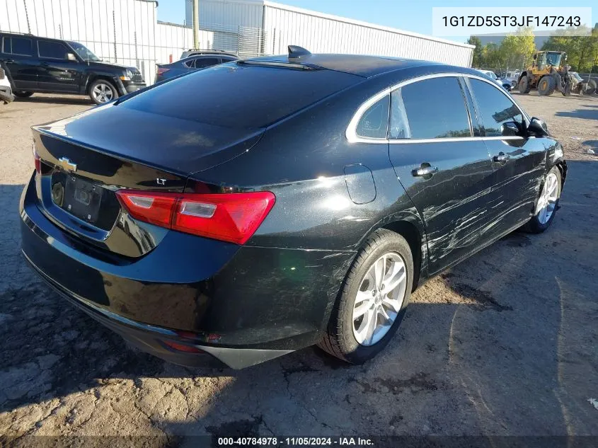 2018 Chevrolet Malibu Lt VIN: 1G1ZD5ST3JF147243 Lot: 40784978