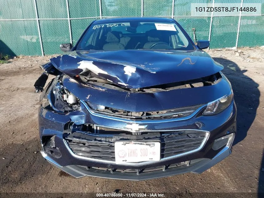 2018 Chevrolet Malibu Lt VIN: 1G1ZD5ST8JF144886 Lot: 40786050