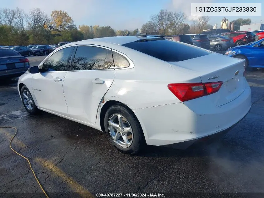 2018 Chevrolet Malibu 1Fl VIN: 1G1ZC5ST6JF233830 Lot: 40787227