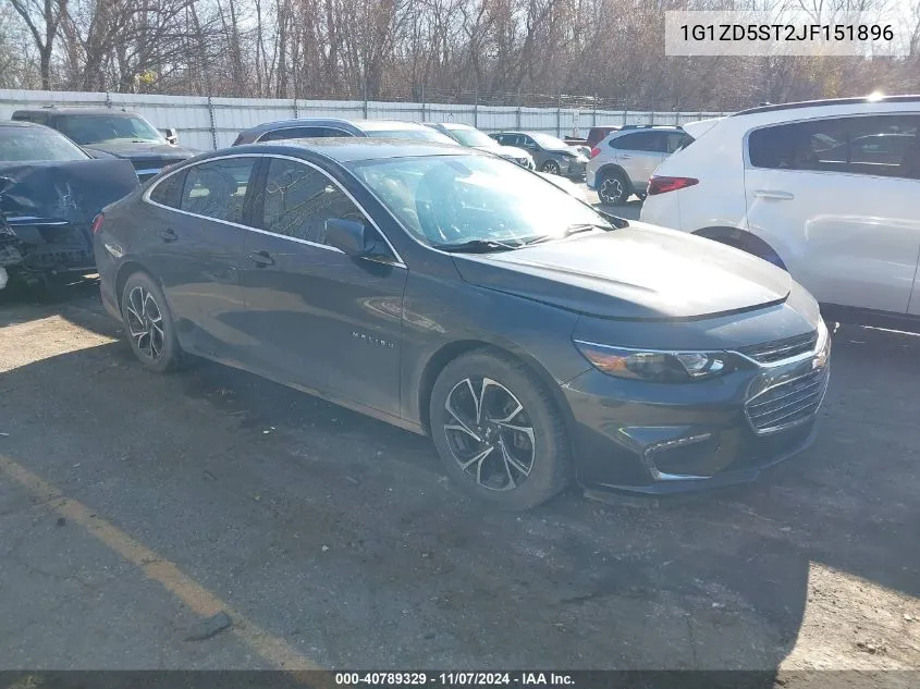 2018 Chevrolet Malibu Lt VIN: 1G1ZD5ST2JF151896 Lot: 40789329