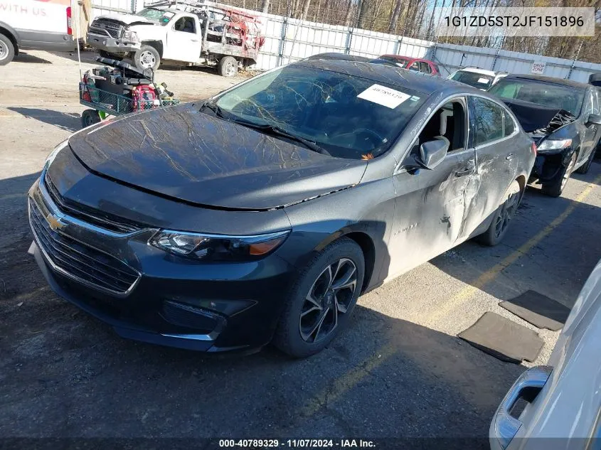 2018 Chevrolet Malibu Lt VIN: 1G1ZD5ST2JF151896 Lot: 40789329