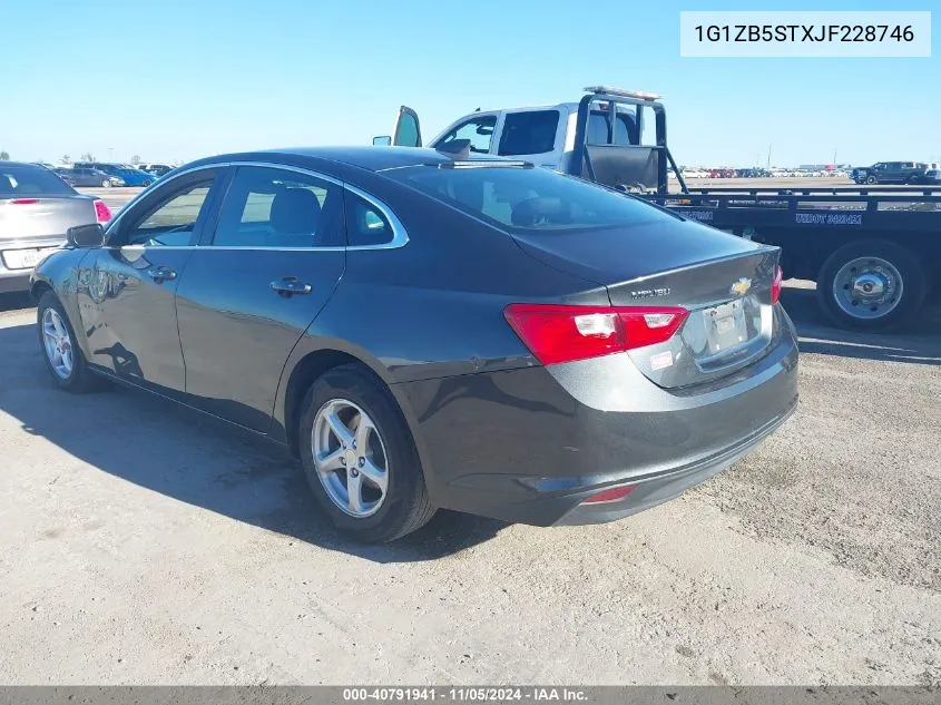 2018 Chevrolet Malibu 1Ls VIN: 1G1ZB5STXJF228746 Lot: 40791941