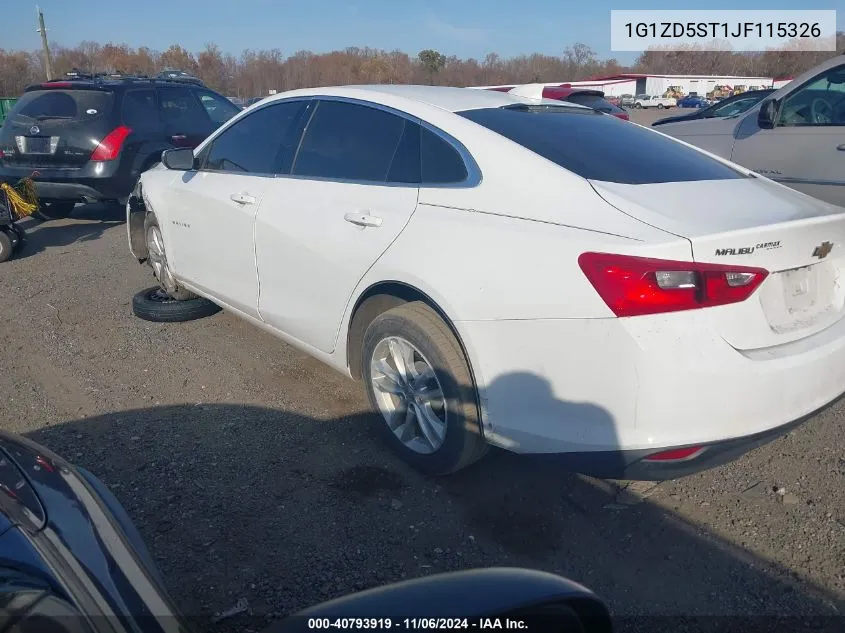 2018 Chevrolet Malibu Lt VIN: 1G1ZD5ST1JF115326 Lot: 40793919