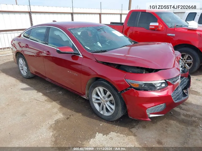 2018 Chevrolet Malibu Lt VIN: 1G1ZD5ST4JF202668 Lot: 40799969