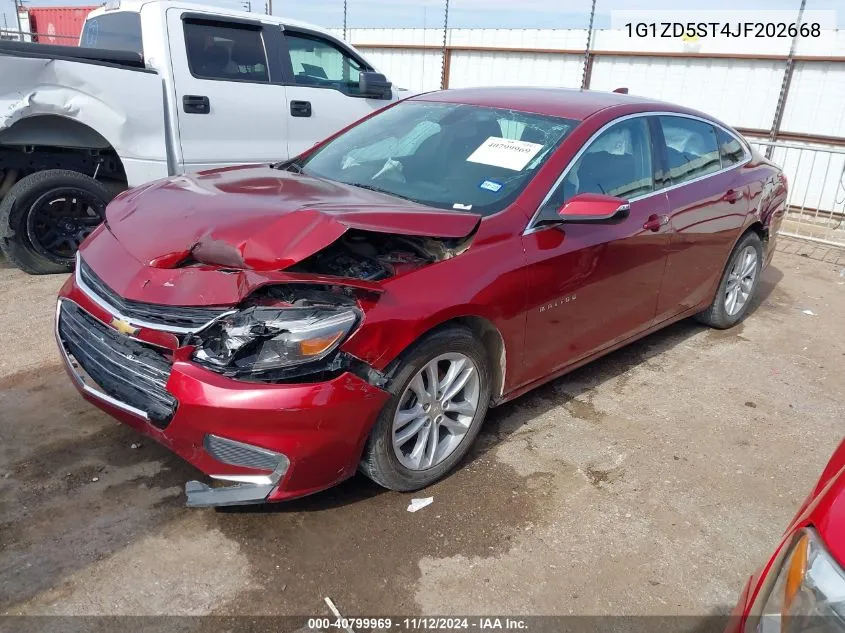 2018 Chevrolet Malibu Lt VIN: 1G1ZD5ST4JF202668 Lot: 40799969