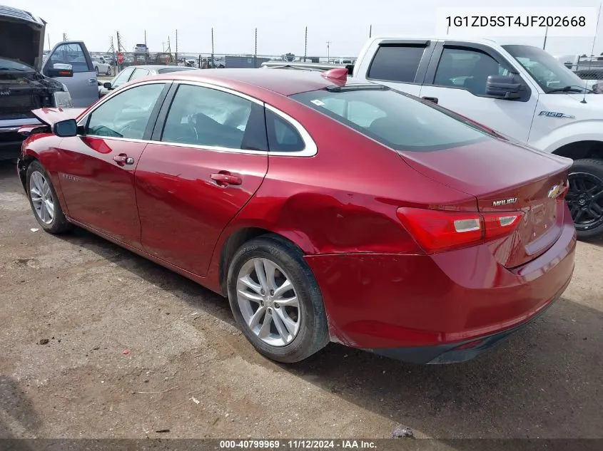 2018 Chevrolet Malibu Lt VIN: 1G1ZD5ST4JF202668 Lot: 40799969