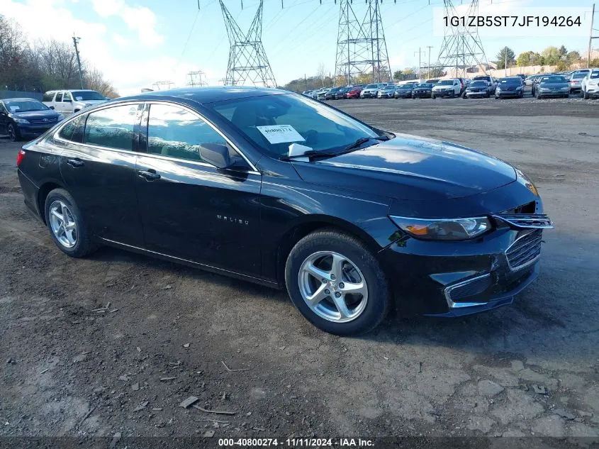 2018 Chevrolet Malibu 1Ls VIN: 1G1ZB5ST7JF194264 Lot: 40800274