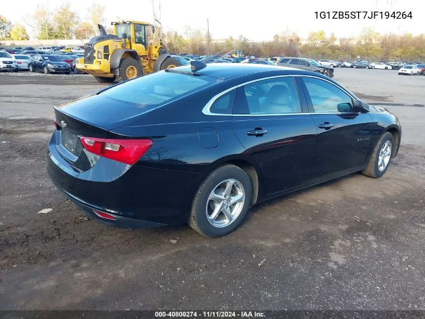 2018 Chevrolet Malibu 1Ls VIN: 1G1ZB5ST7JF194264 Lot: 40800274