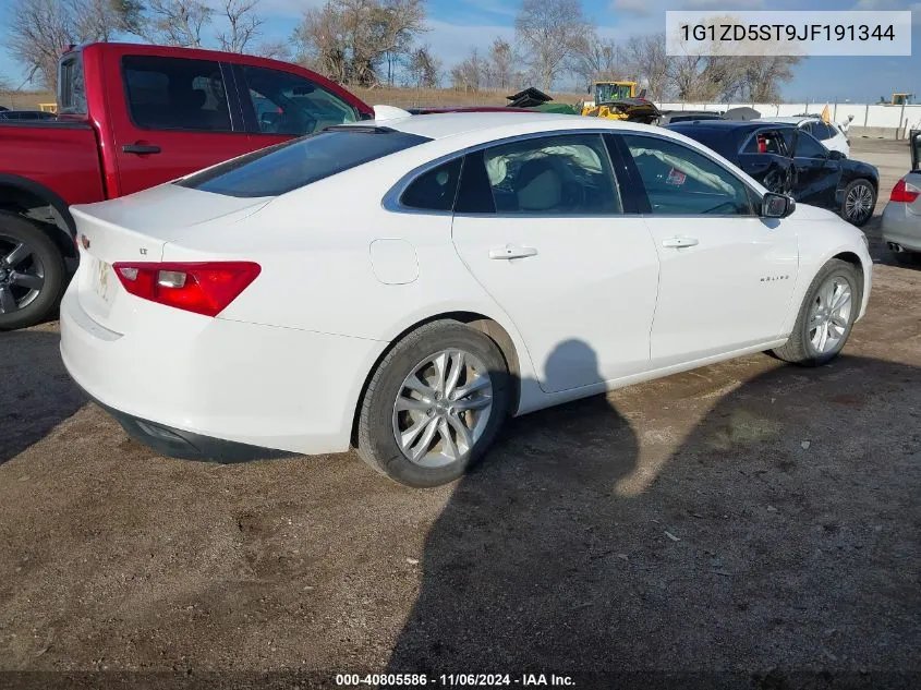 2018 Chevrolet Malibu Lt VIN: 1G1ZD5ST9JF191344 Lot: 40805586