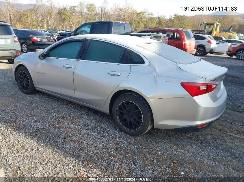 1G1ZD5ST0JF114183 2018 Chevrolet Malibu Lt