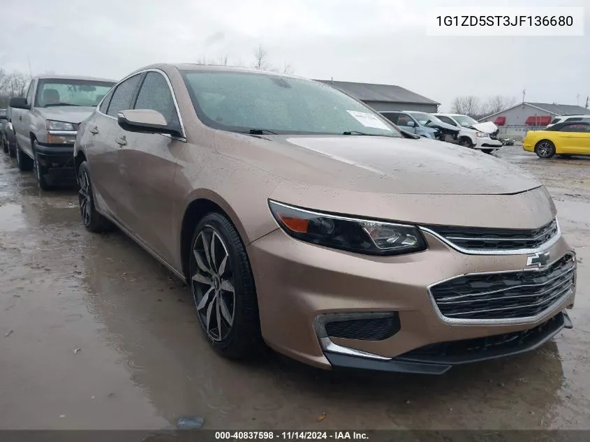 2018 Chevrolet Malibu Lt VIN: 1G1ZD5ST3JF136680 Lot: 40837598