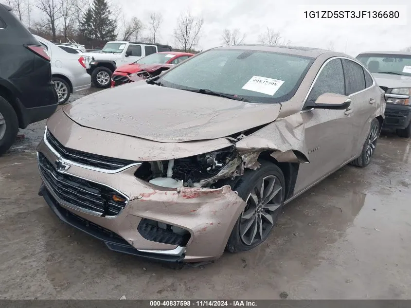 2018 Chevrolet Malibu Lt VIN: 1G1ZD5ST3JF136680 Lot: 40837598