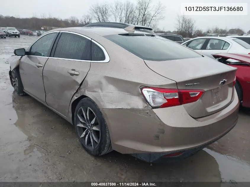 2018 Chevrolet Malibu Lt VIN: 1G1ZD5ST3JF136680 Lot: 40837598